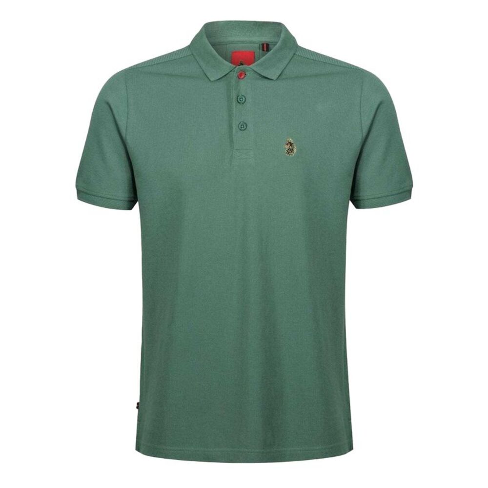Luke 1977 Mens Robbie Embroidered Logo Regular Polo Shirt / Green